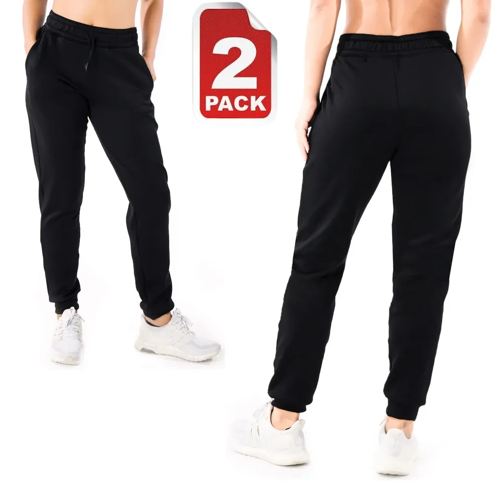 2 X Ladies Tracksuit Bottoms Womens Joggers Trousers Jogging Gym Pants Lounge Wear Fleece Sports Jog Pants S-XXL