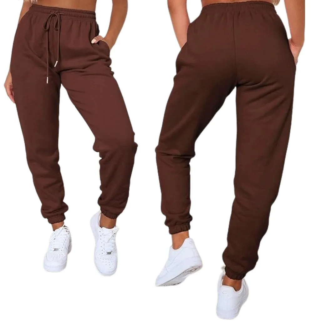 2 X Ladies Tracksuit Bottoms Womens Joggers Trousers Jogging Gym Pants Lounge Wear Fleece Sports Jog Pants S-XXL