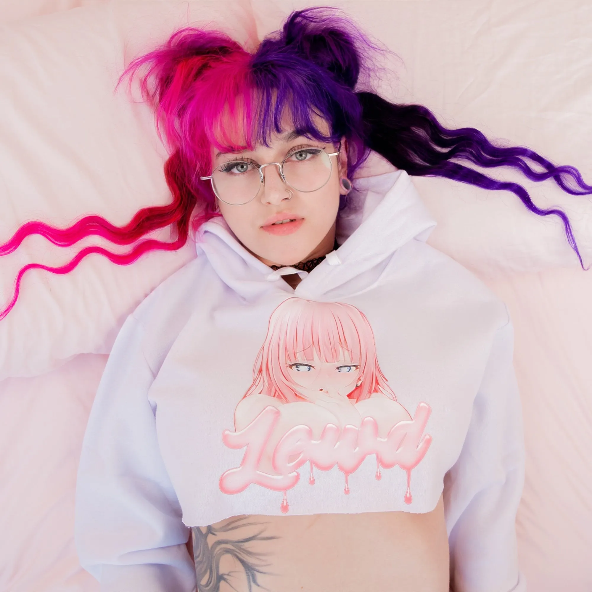 Anime Cropped Hoodie