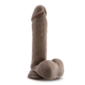 Au Naturel 8 Inch Sensa Feel Dildo - Chocolate