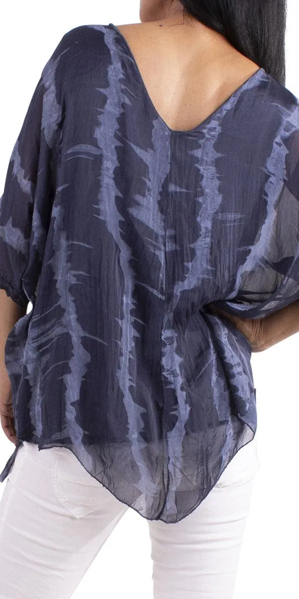 Bari Silk Tie Dye Kaftan