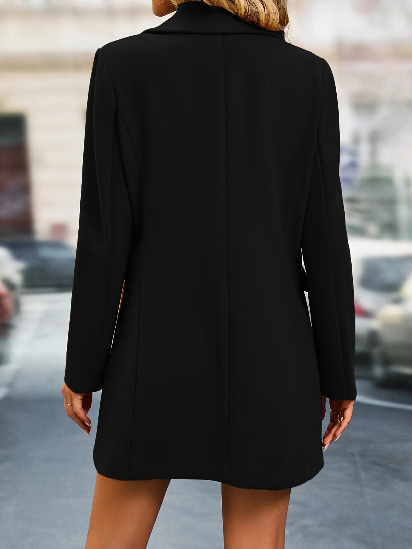 Basic Single-Breasted Long-Sleeve Coat