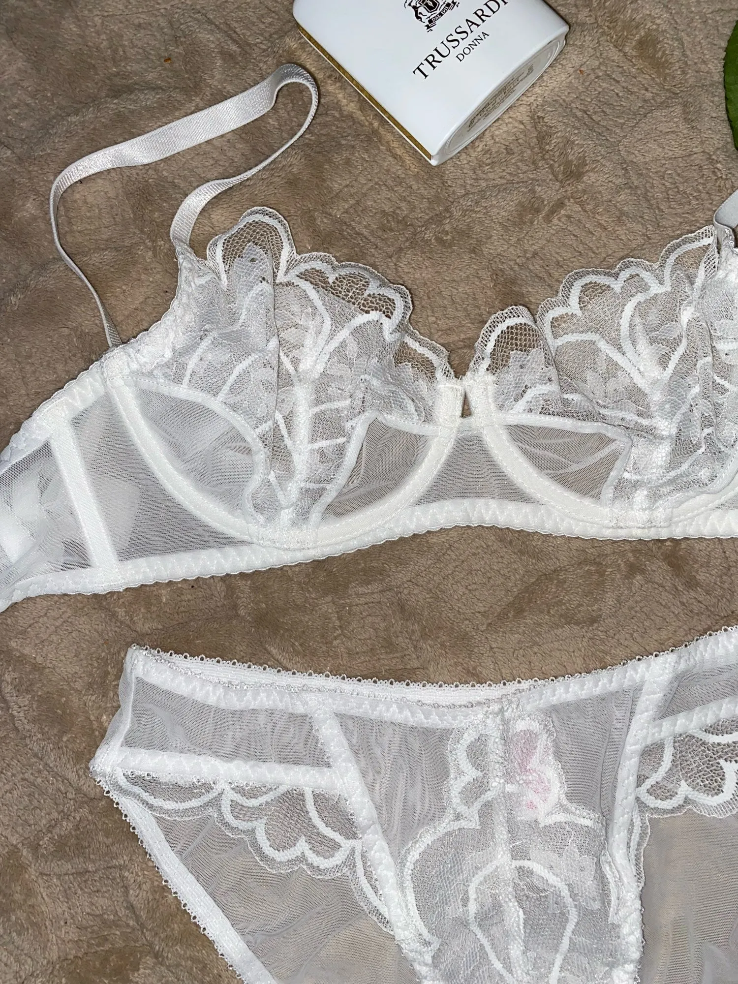 Beautiful Petal Lace Bra with Panty Set