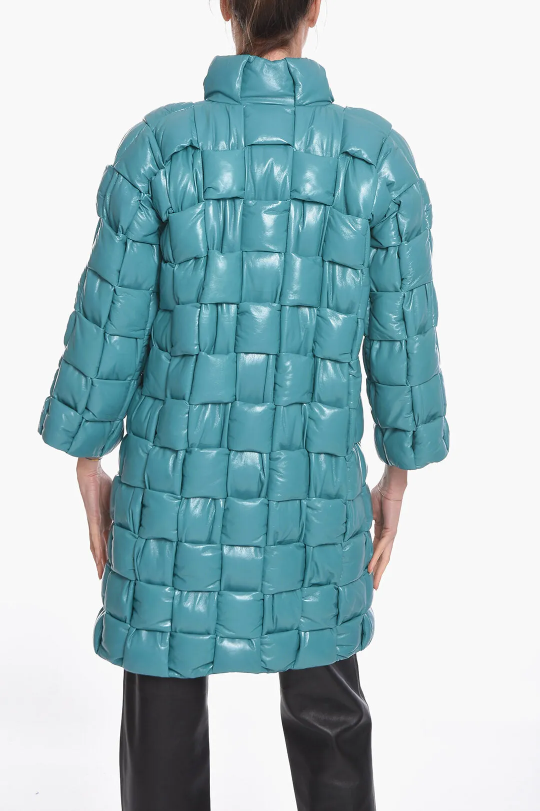 Bottega Veneta Quilted Intreccio leather Coat