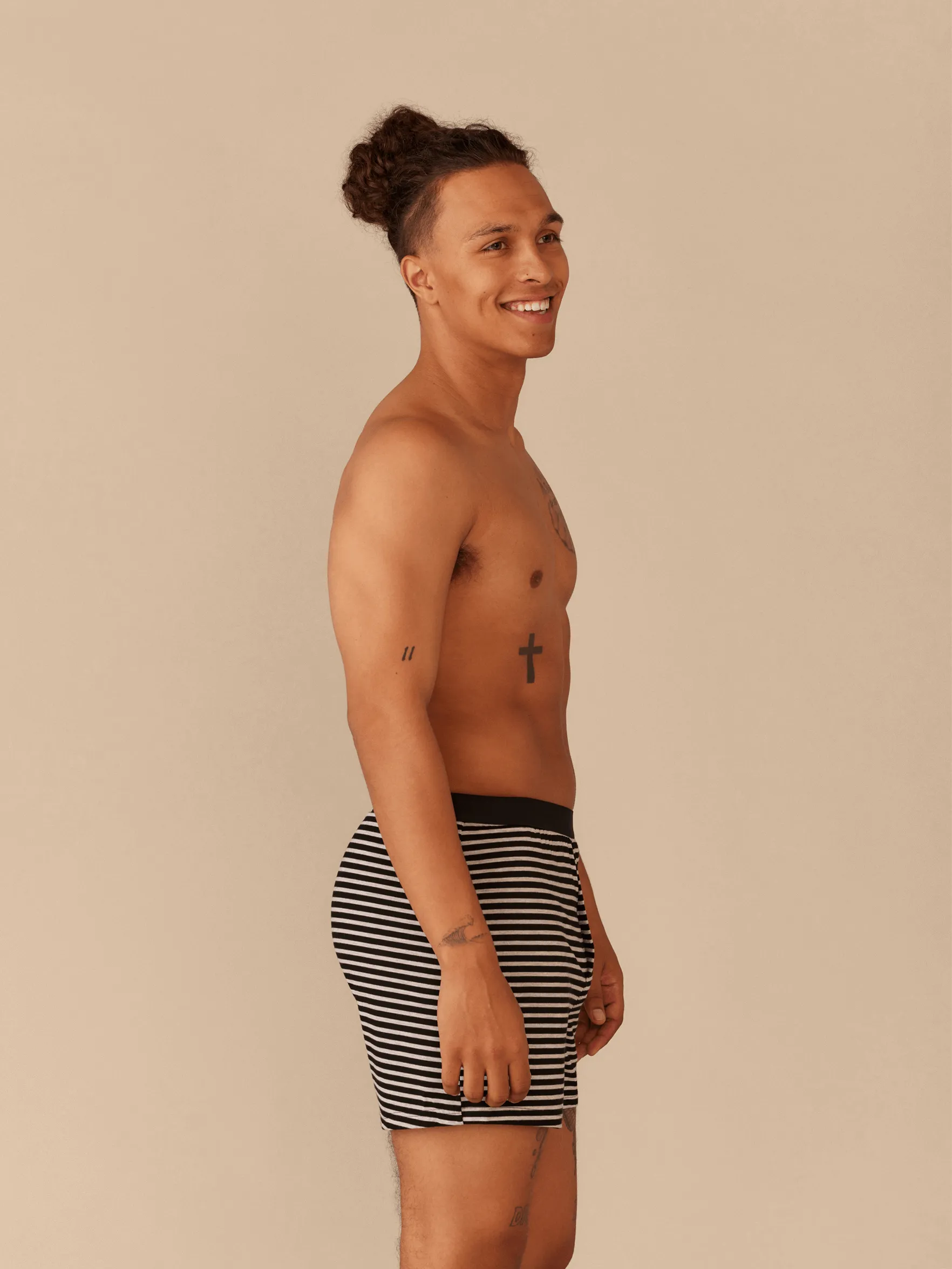 Boxer | Heather Grey Stripes