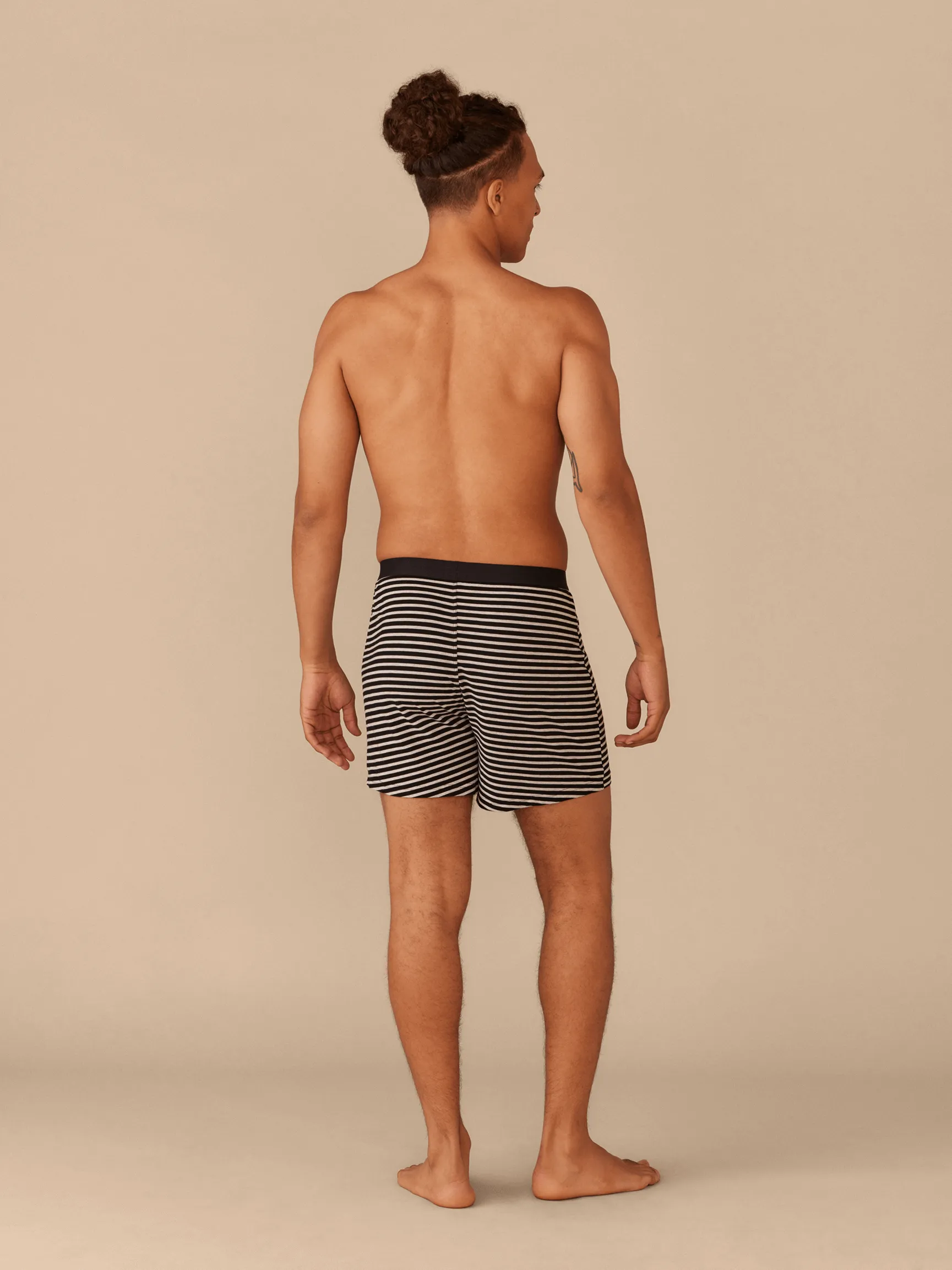 Boxer | Heather Grey Stripes