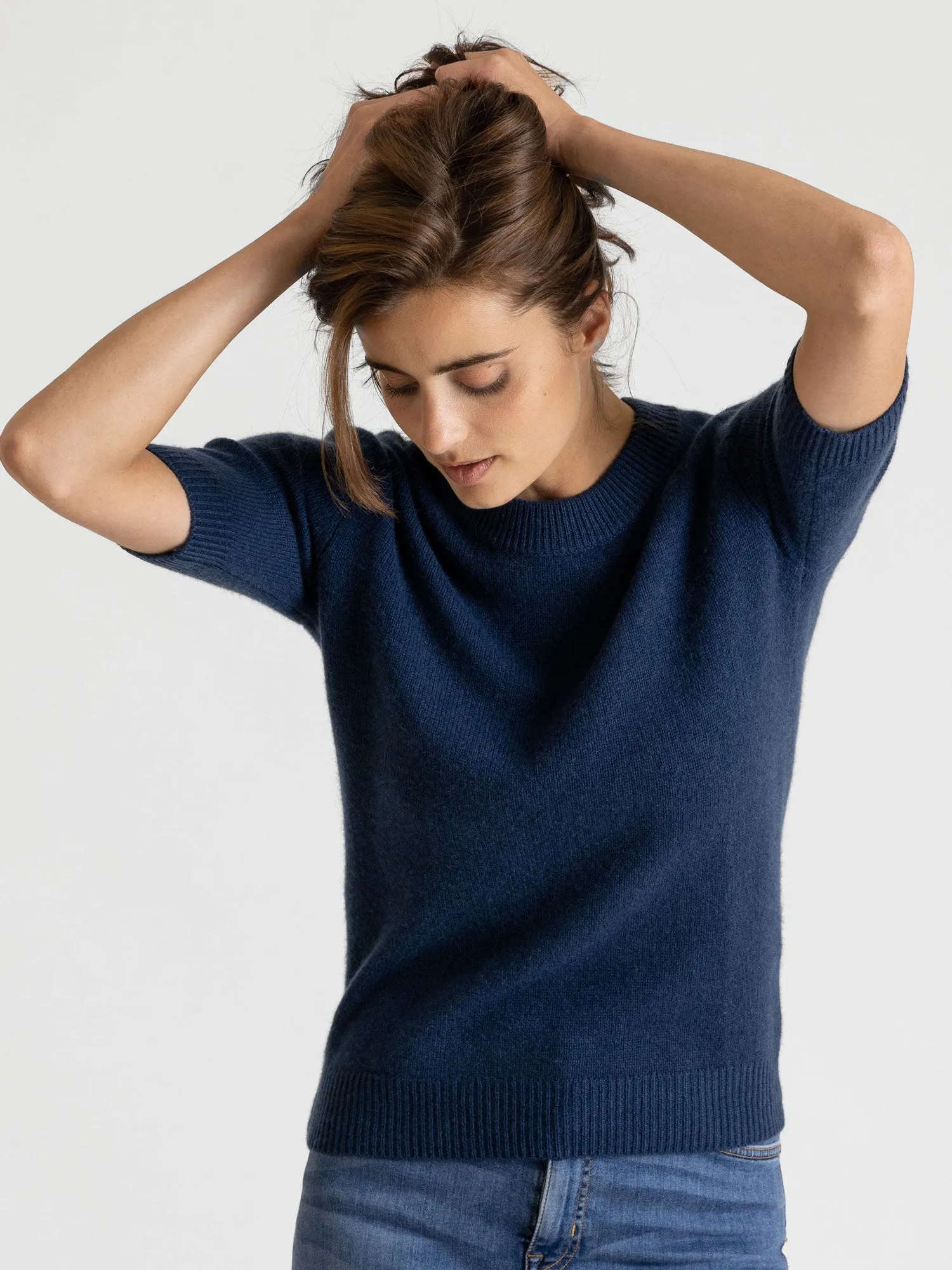 Cashmere sweater "Sofia sweater" - mountain blue