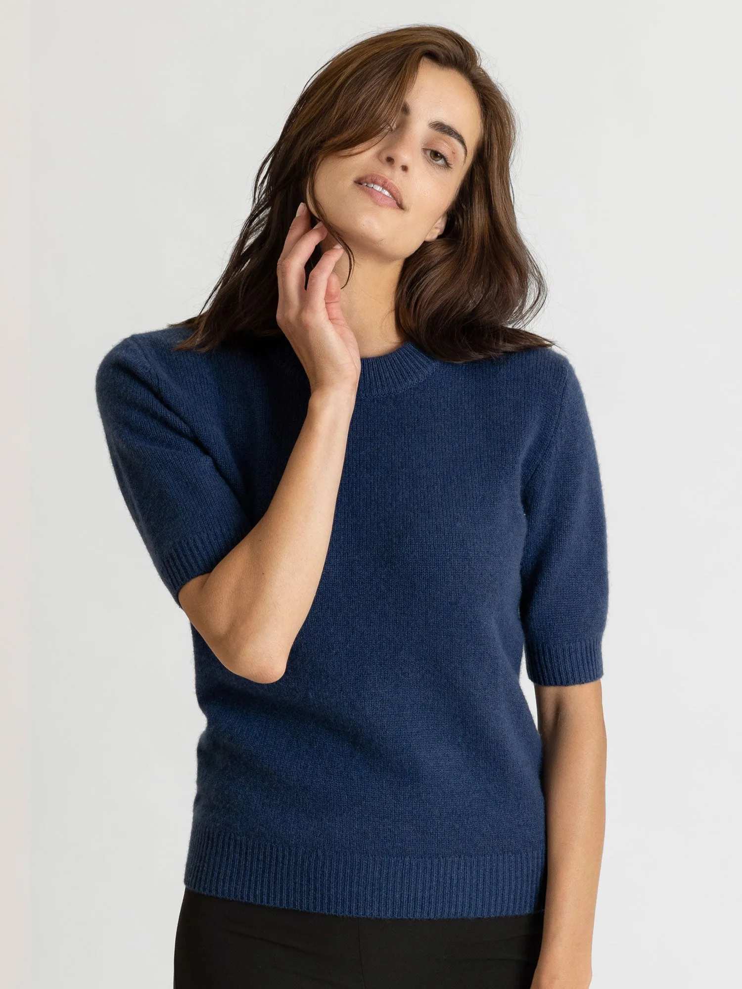 Cashmere sweater "Sofia sweater" - mountain blue