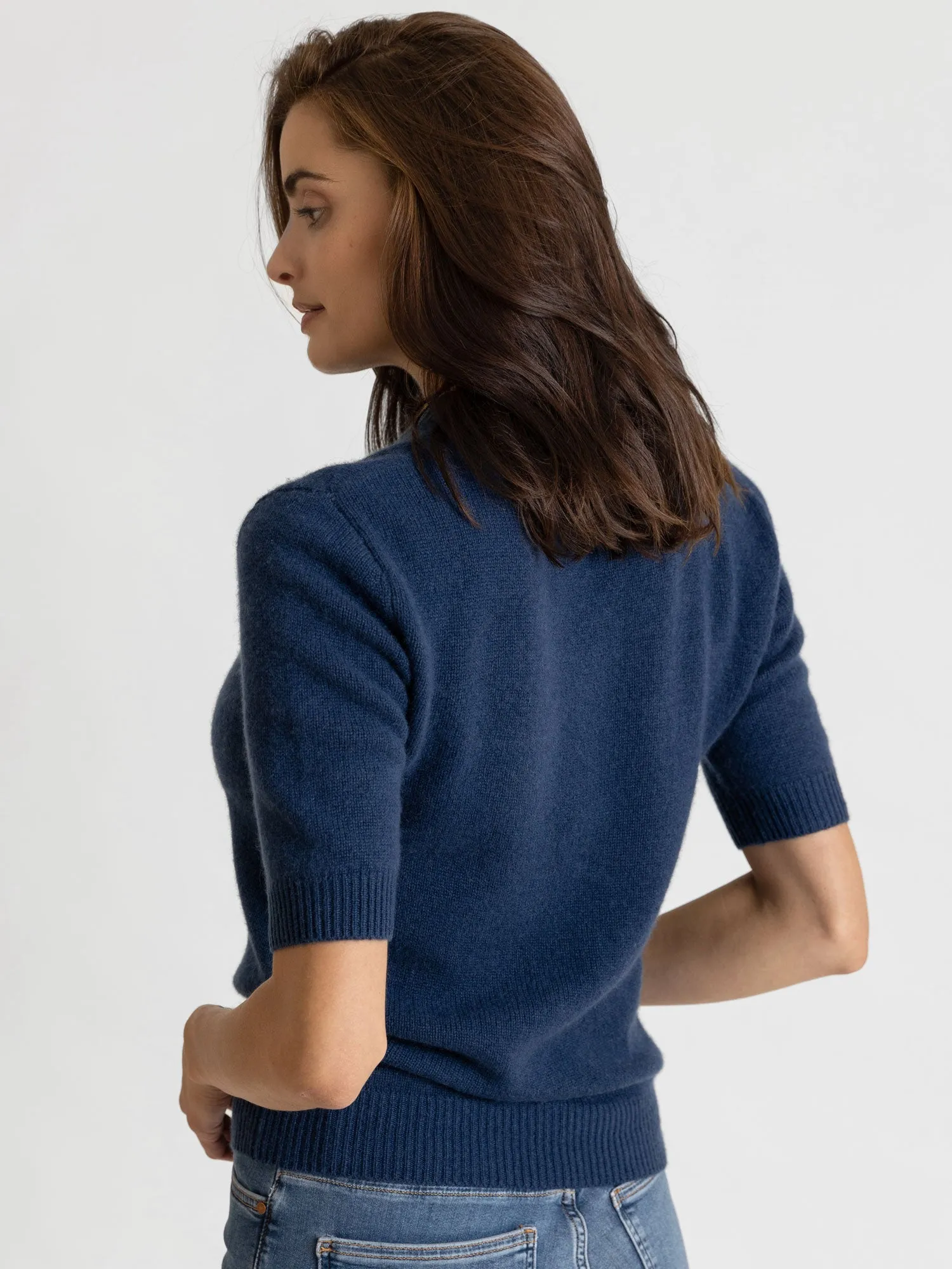 Cashmere sweater "Sofia sweater" - mountain blue