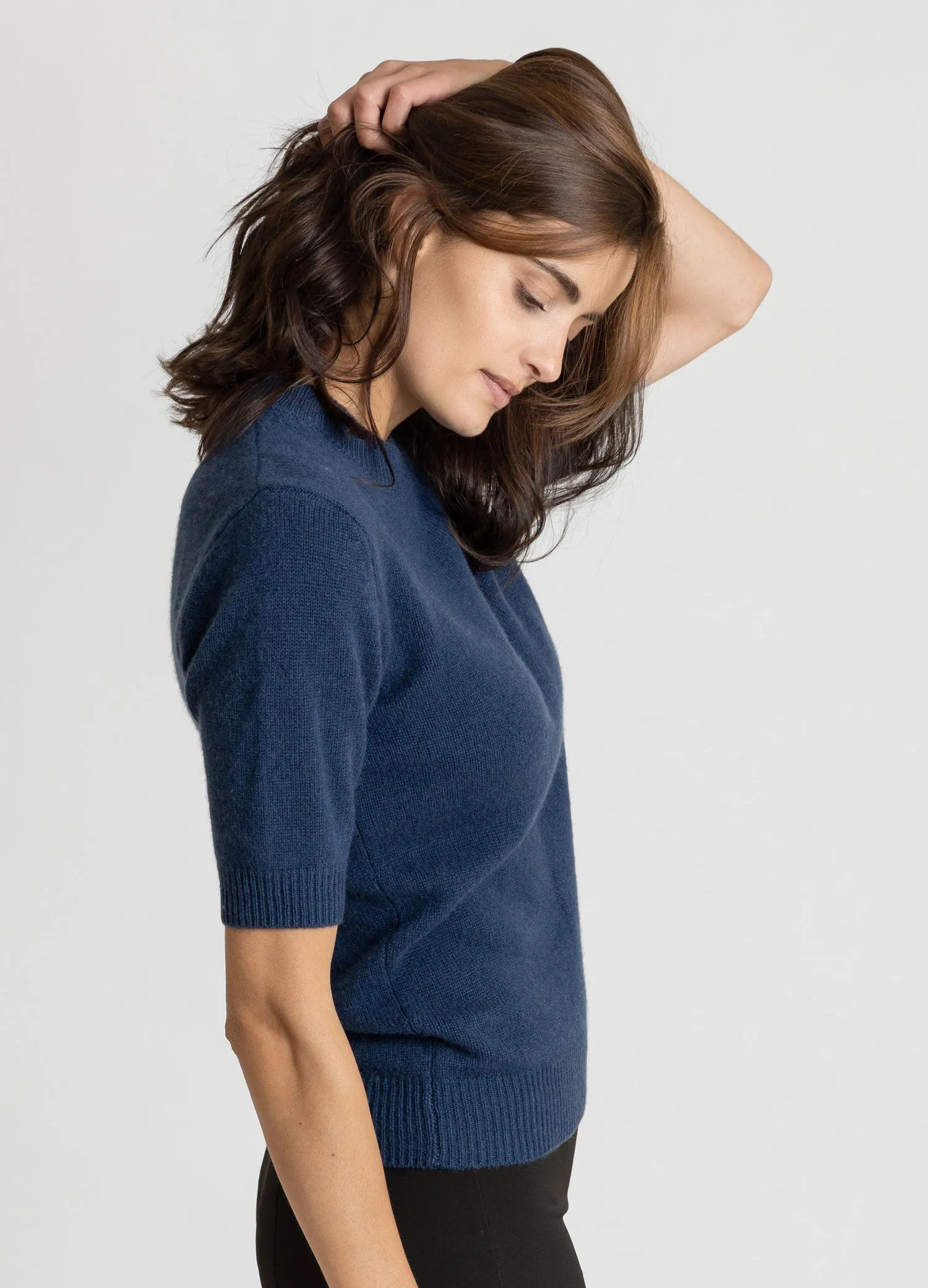 Cashmere sweater "Sofia sweater" - mountain blue