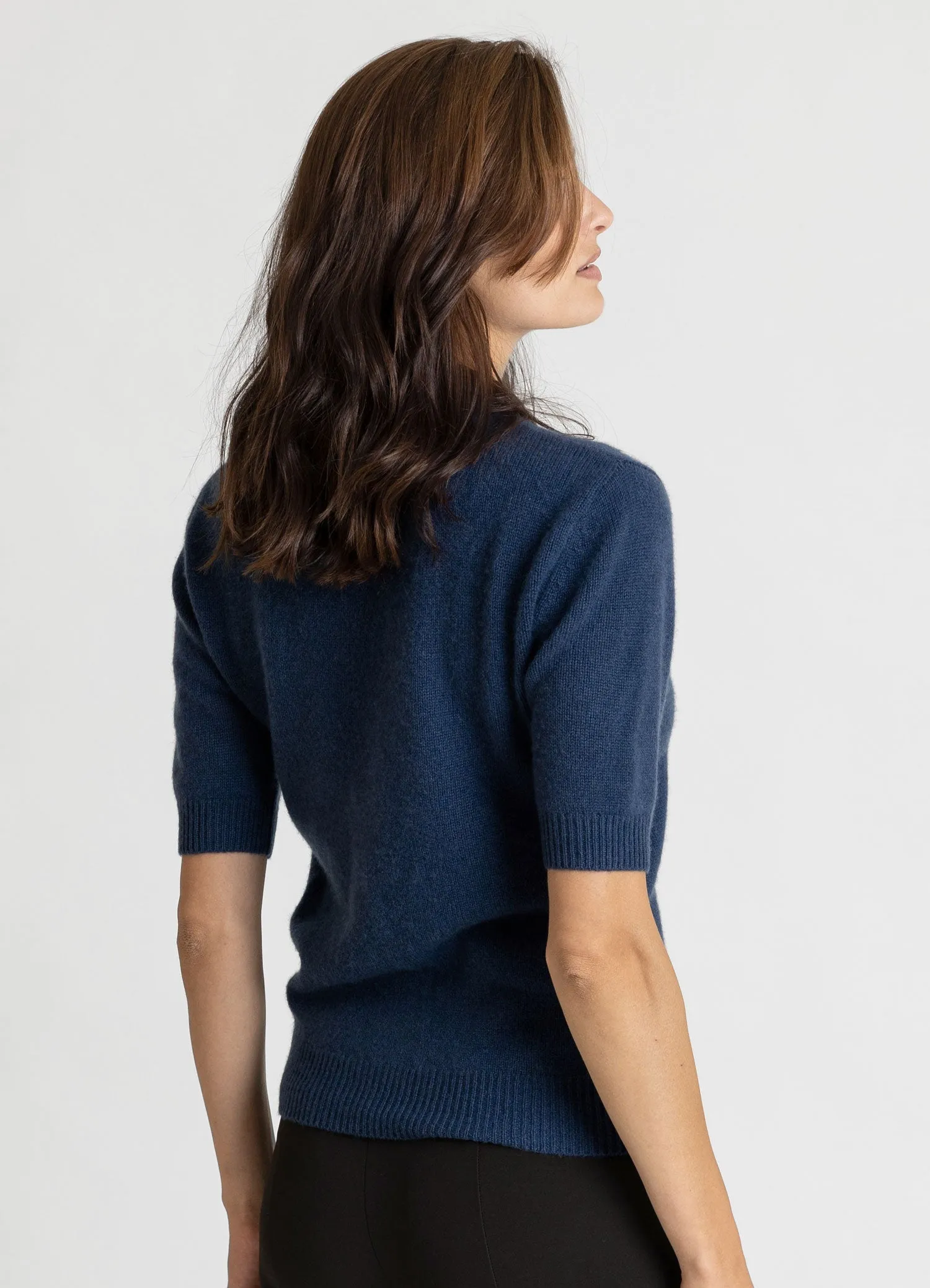 Cashmere sweater "Sofia sweater" - mountain blue