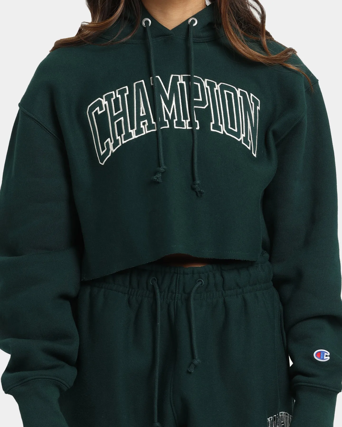 Champion Women's Reverse Weave Cropped Hoodie Mid Field