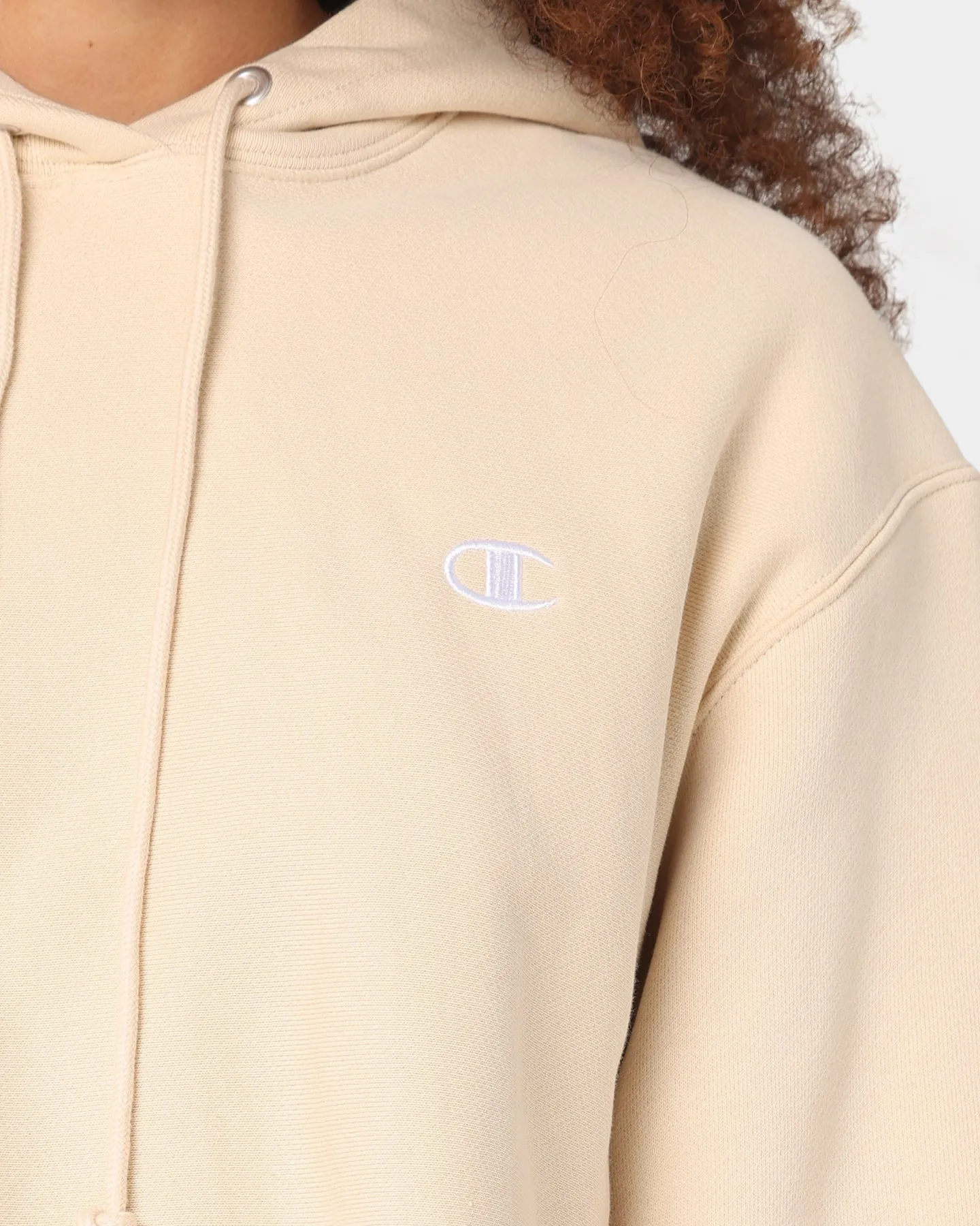 Champion Women's RW Cropped Hoodie Warming Beige