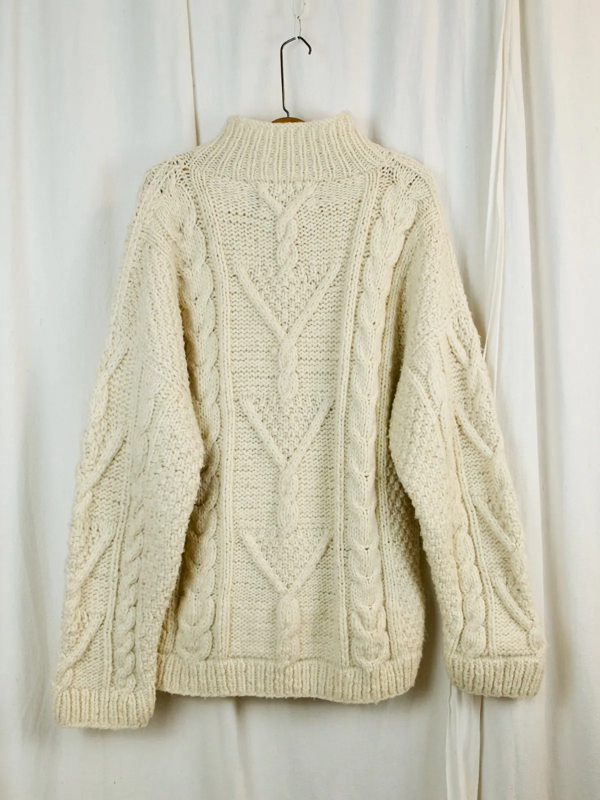 Chunky Wool Cable Knit Sweater