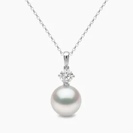 Classic 18K Gold South Sea Pearl and 0.50ct Diamond Pendant