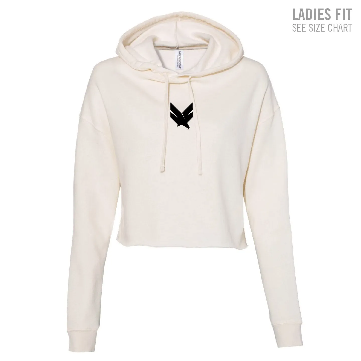 Domain Icon Ladies Cropped Hoodie (DCT002-AFX64CRP)