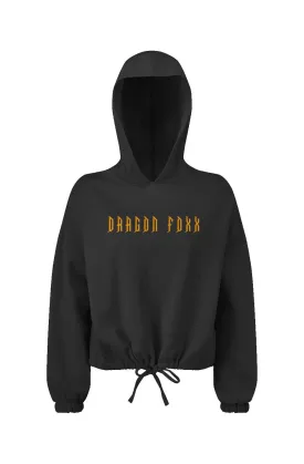 Dragon Foxx™ Women's Cropped Oversize Hooded Sweatshirt