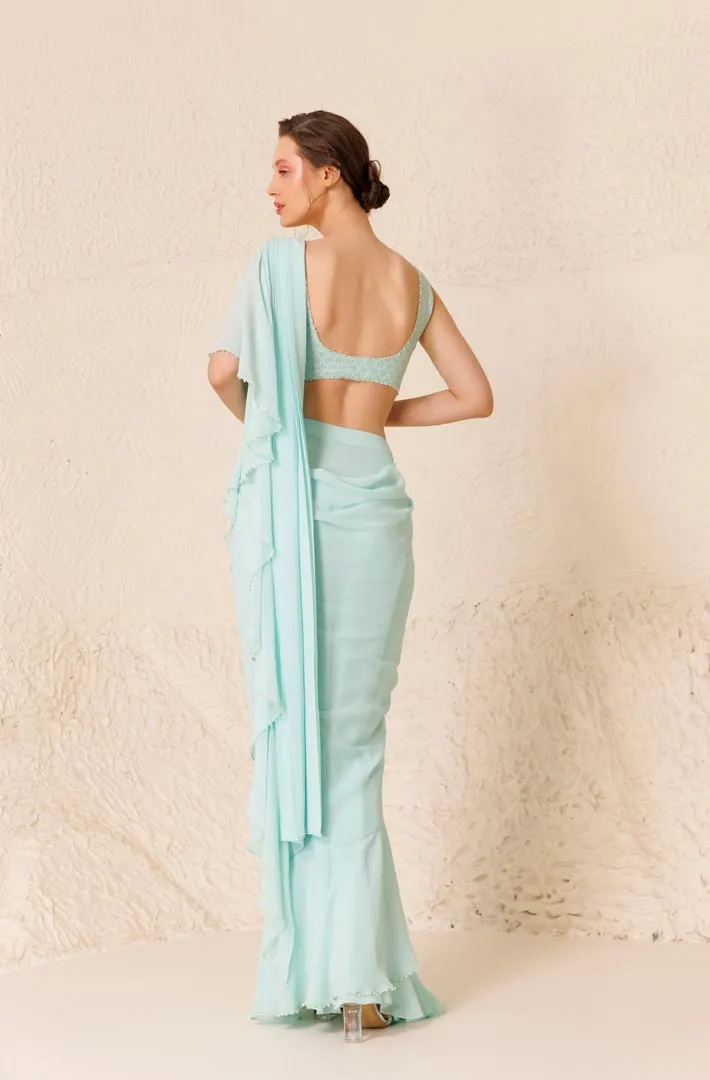 Elixir Blue Saree