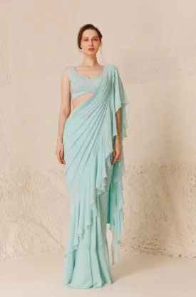 Elixir Blue Saree