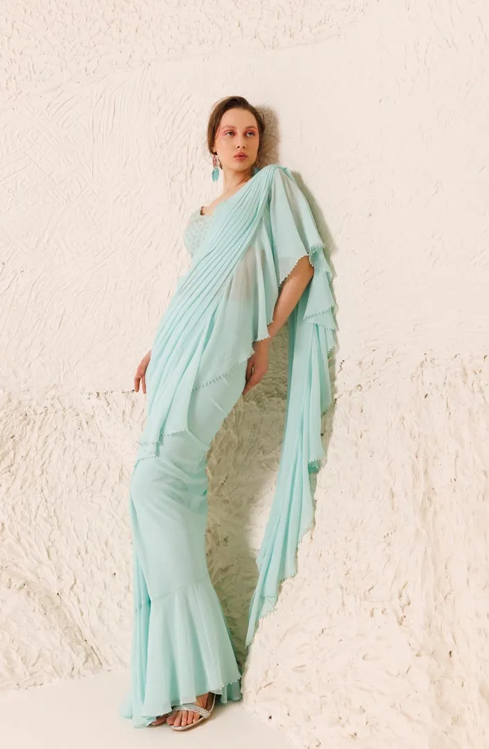 Elixir Blue Saree