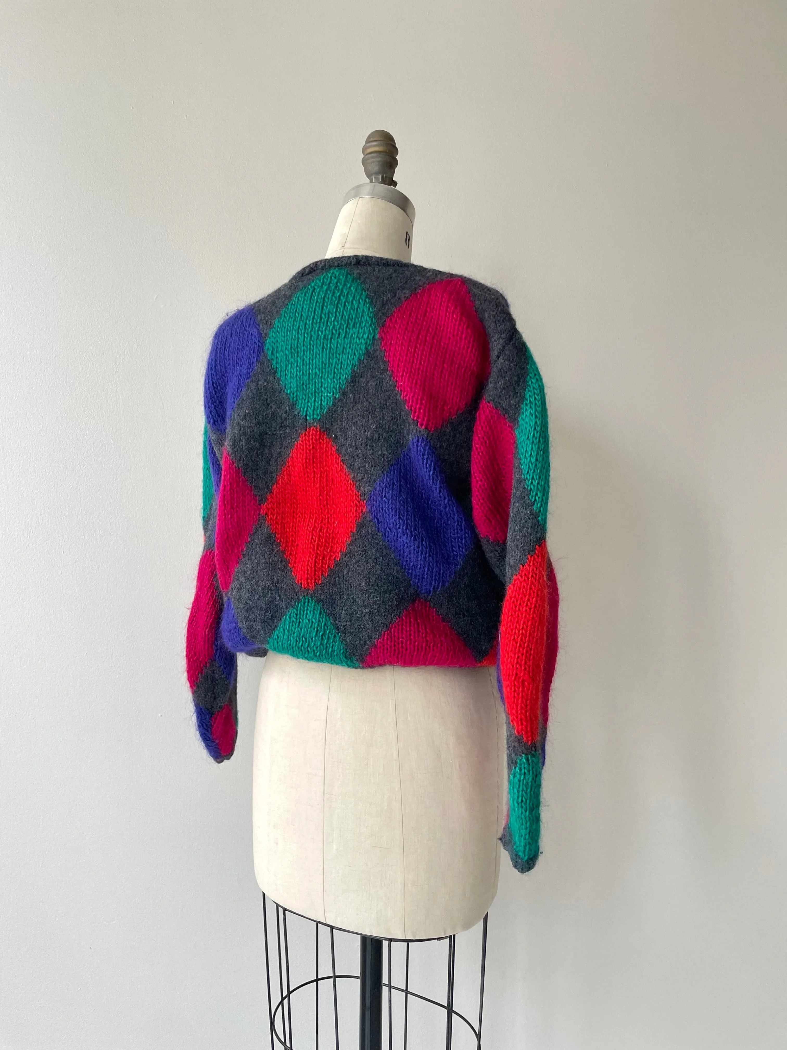 Harlequin Mohair & Wool Cardigan