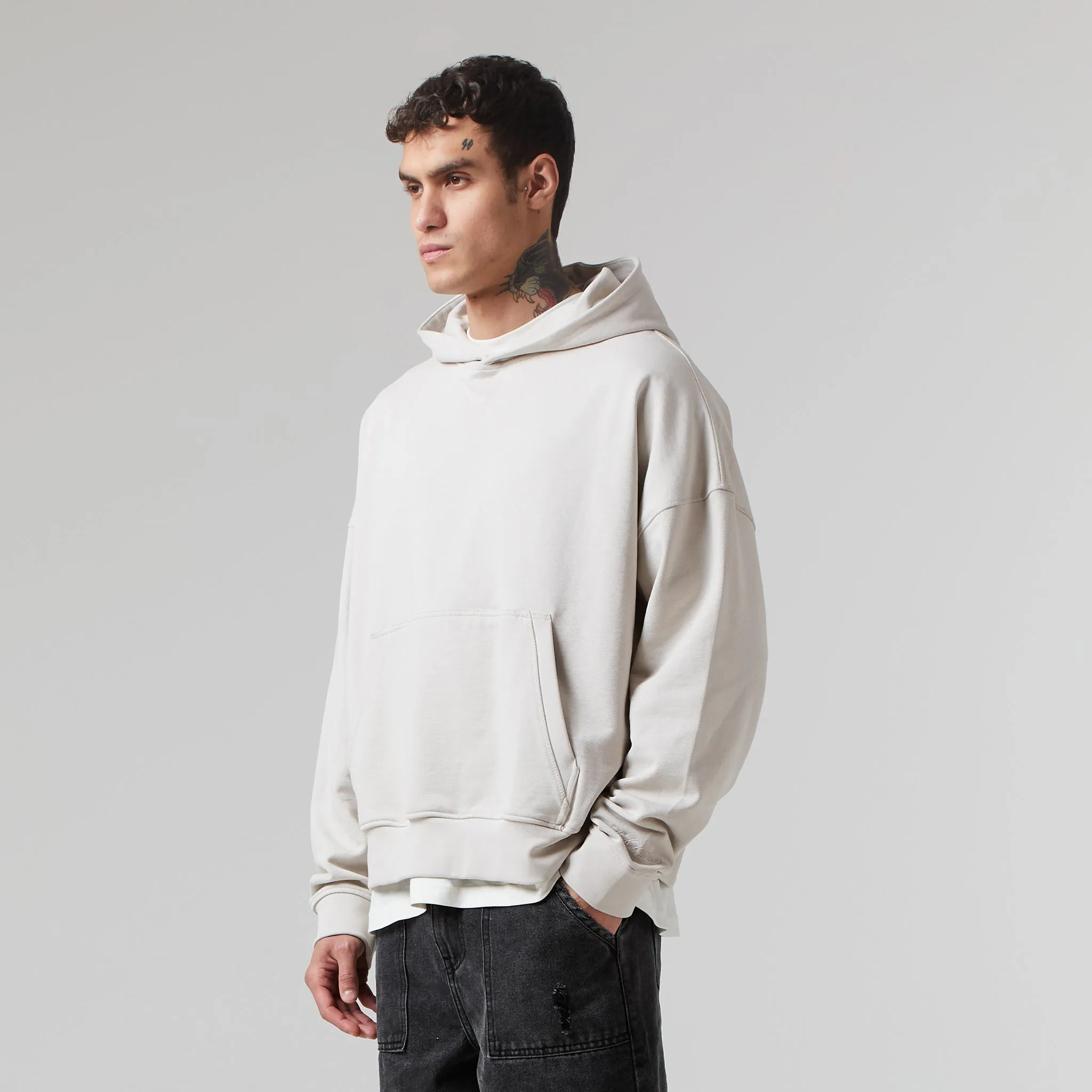 Heavyweight Box Fit Hoodie | Chalk