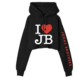 I <3 JB CROPPED HOODIE