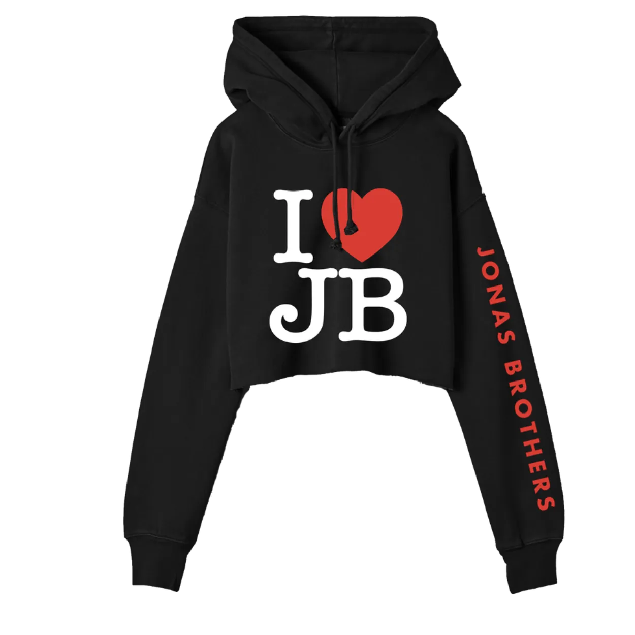 I <3 JB CROPPED HOODIE