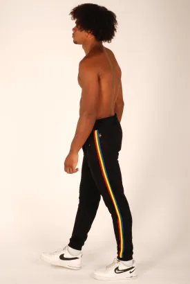 Kronk Tri Tape Stripe Leg Joggers Regular Fit Black