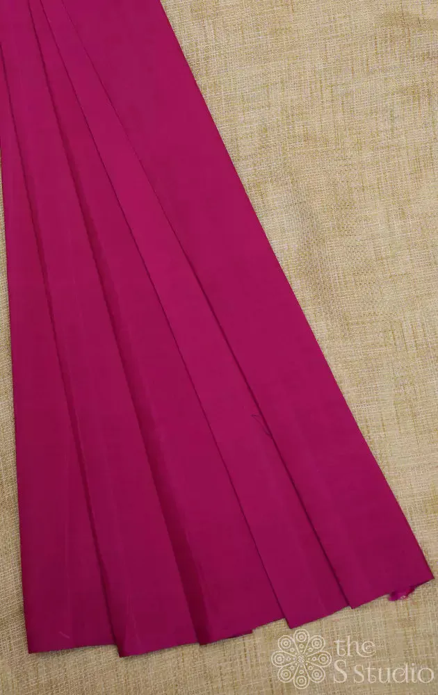 Magenta kanchi silk plain blouse material