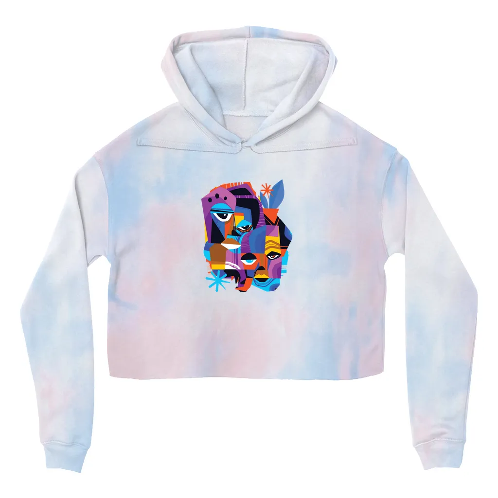 Masked Cropped Hoodie