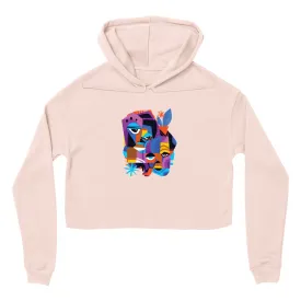 Masked Cropped Hoodie