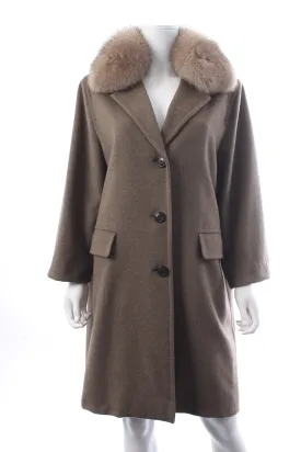 Max Mara Wool and Angora-Blend Single-Breasted Coat