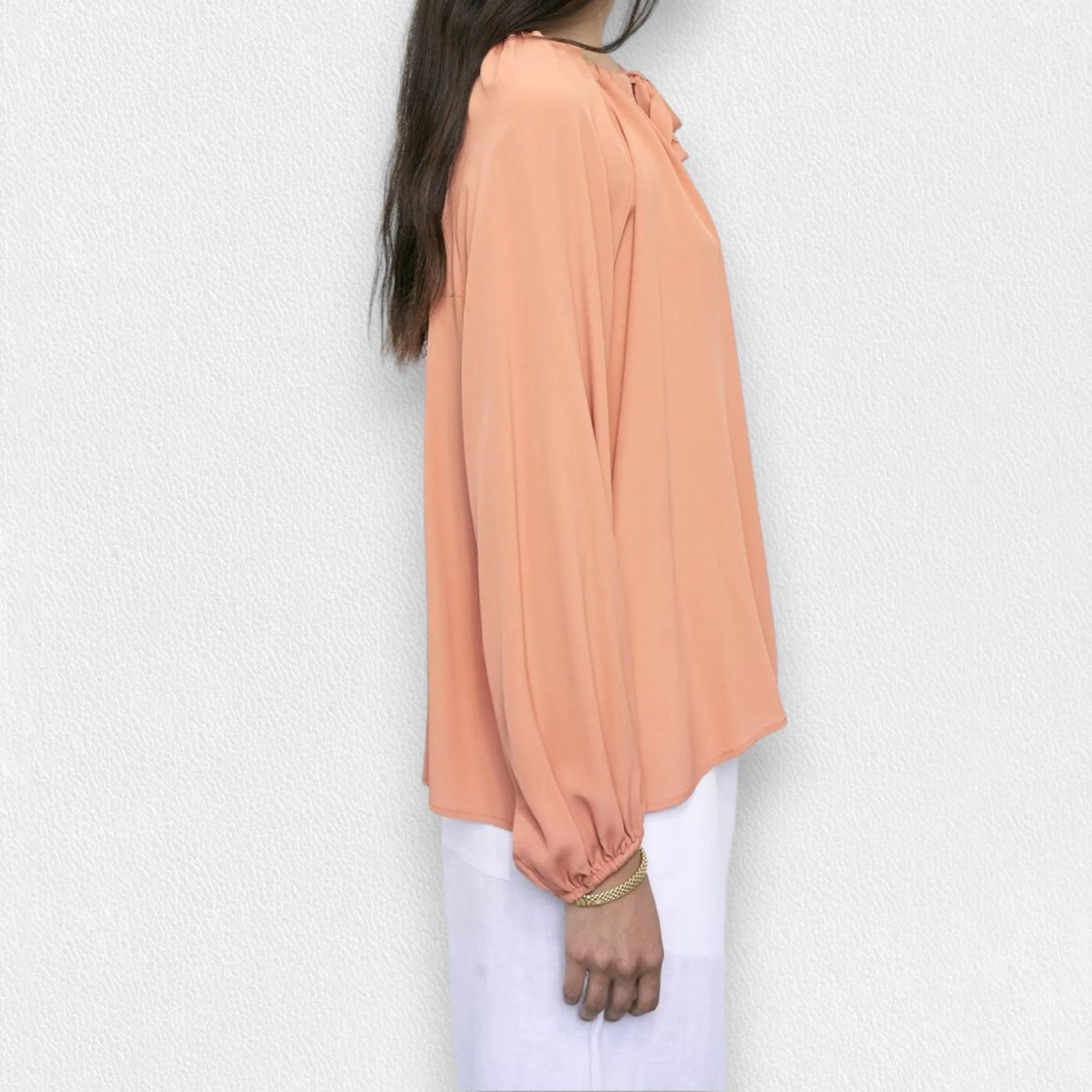 MEIMEIJ - TIE NECK BLOUSE