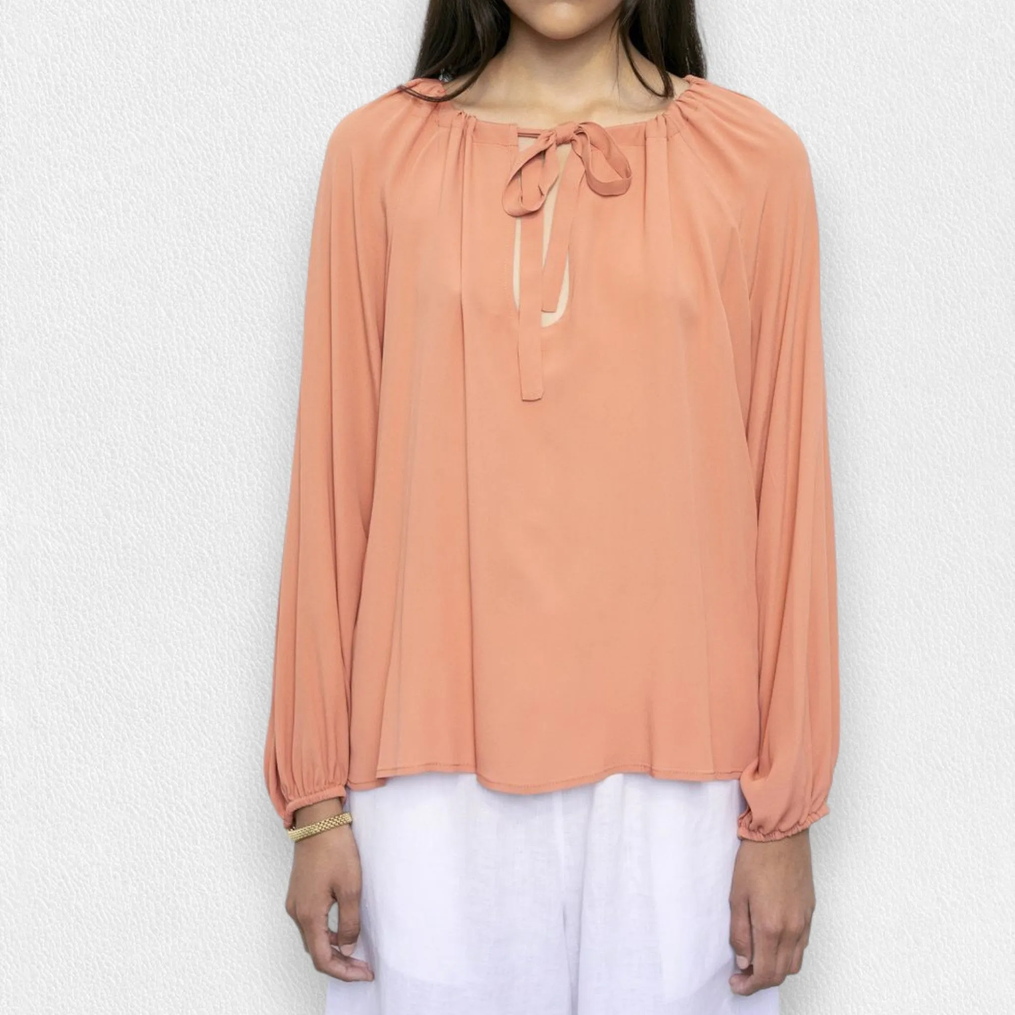 MEIMEIJ - TIE NECK BLOUSE