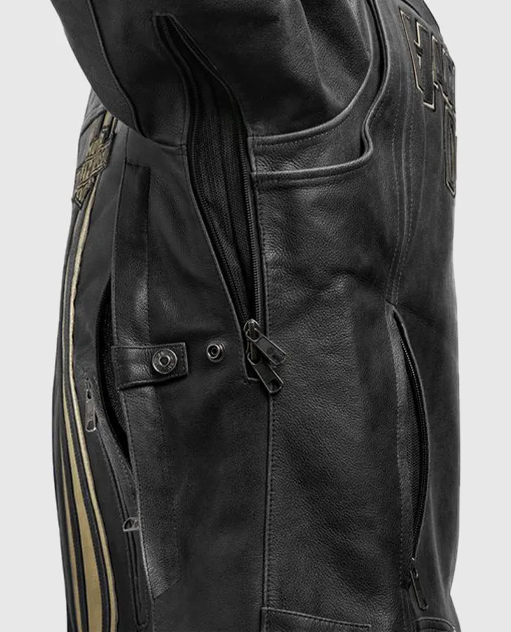 Men's H-D Triple Vent Passing Link II Leather Jacket