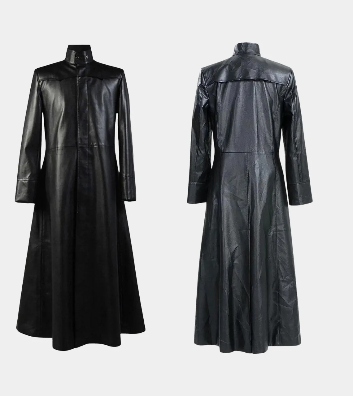 Men's Leather Trench Coat - Neo Inspired