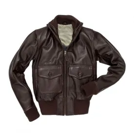 Men’s Navy Amelia Flight Leather Jacket