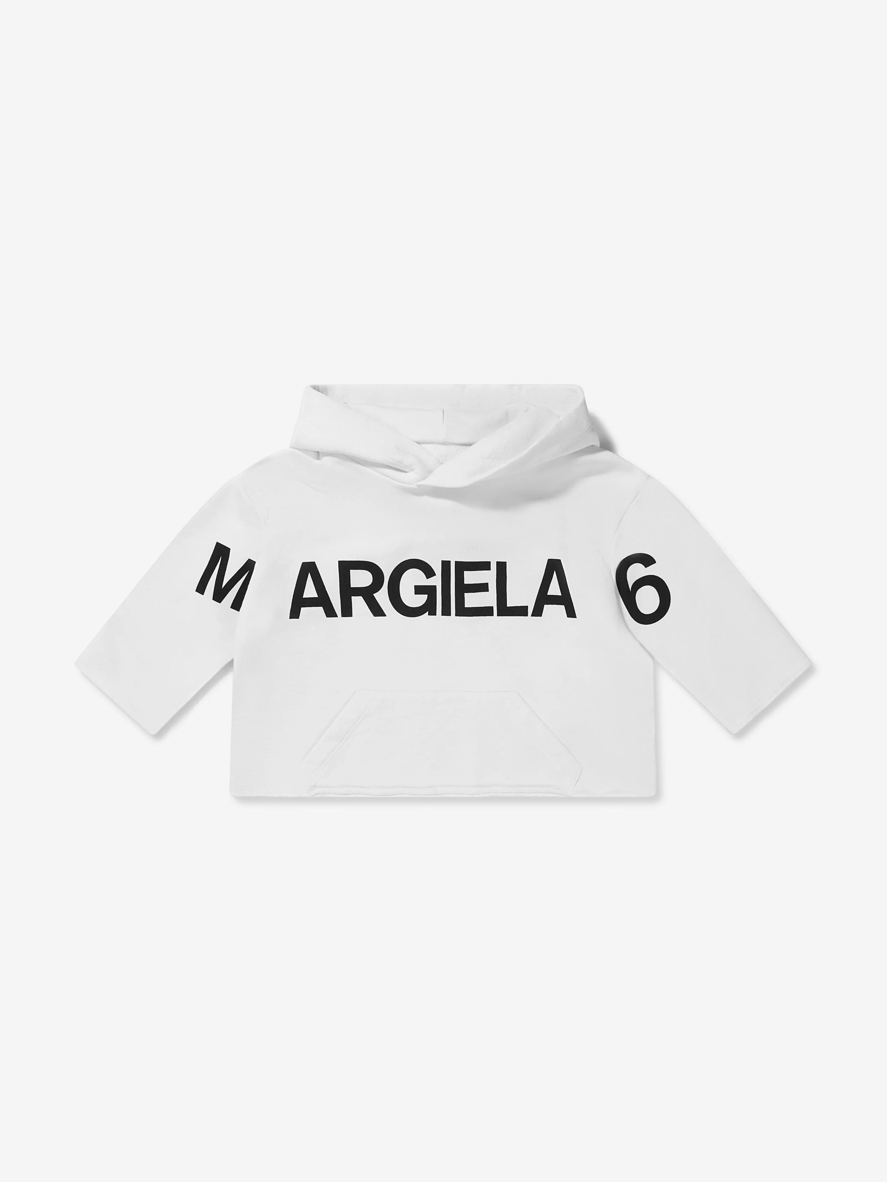 MM6 Maison Margiela Kids Cropped Logo Hoodie