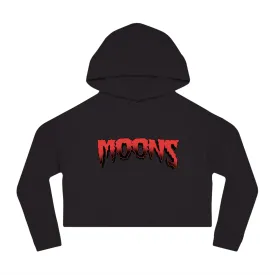 MOONSMC® Limited Edition Halloween Logo - Red Women’s Cropped Hooded Sweatshirt