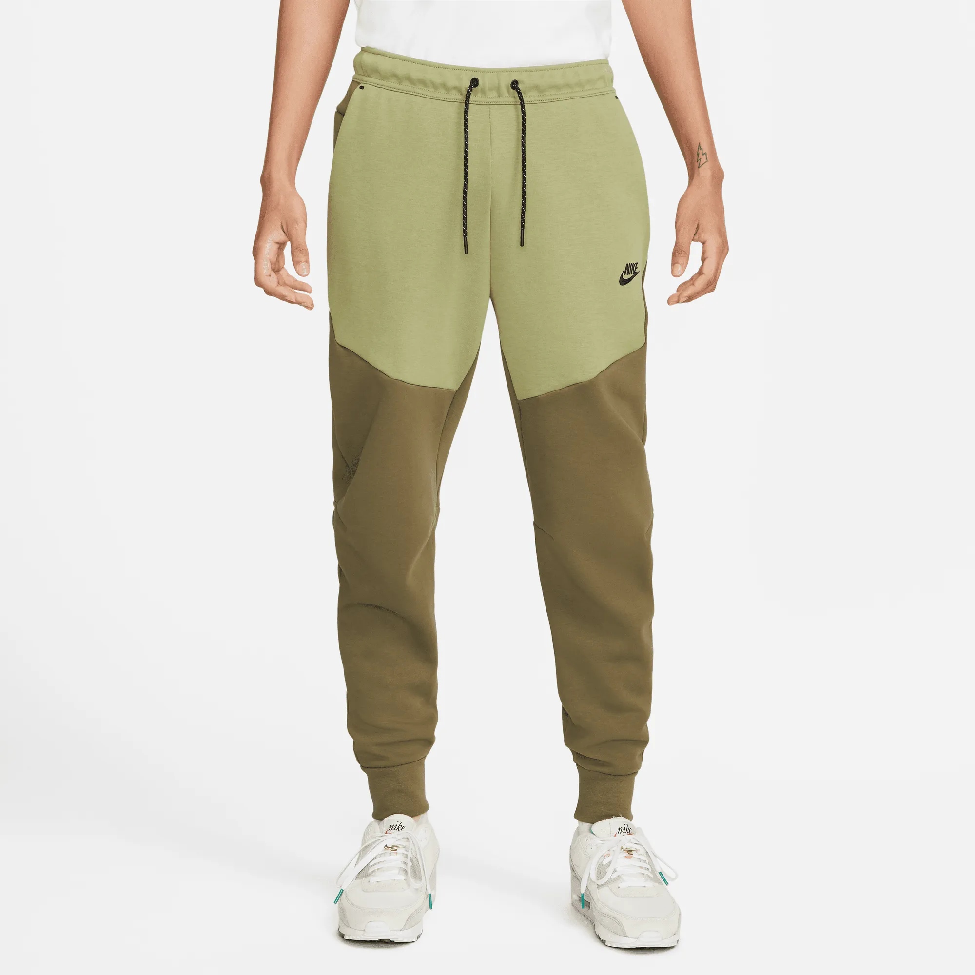 Nike Sportswear Tech Fleece Green Colorblock Joggers