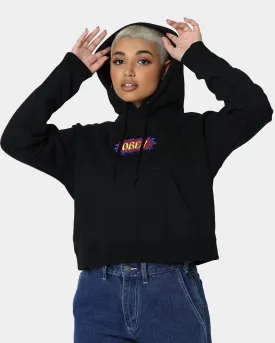 Obey Women's Bubble Cropped Hoodie Black