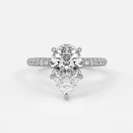 Pear Diamond Engagement Rings, Lab Grown