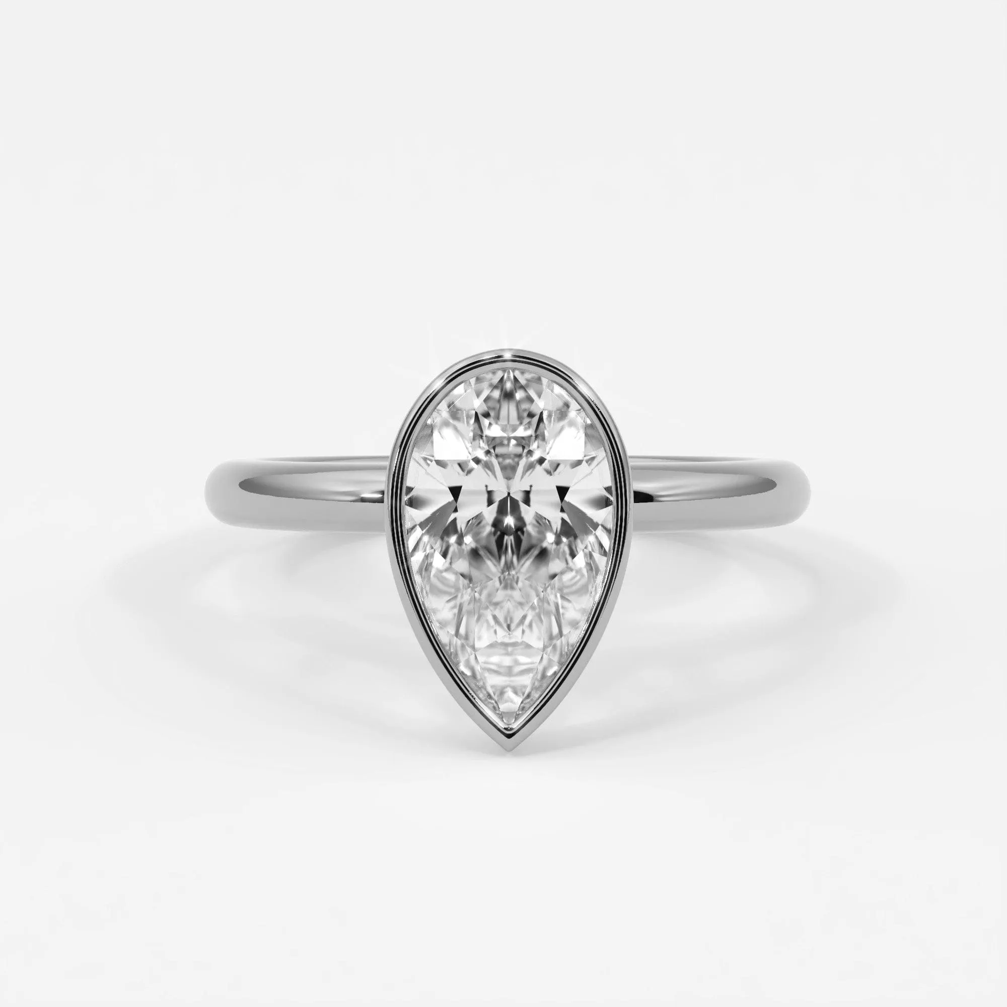 Pear Diamond Engagement Rings, Lab Grown