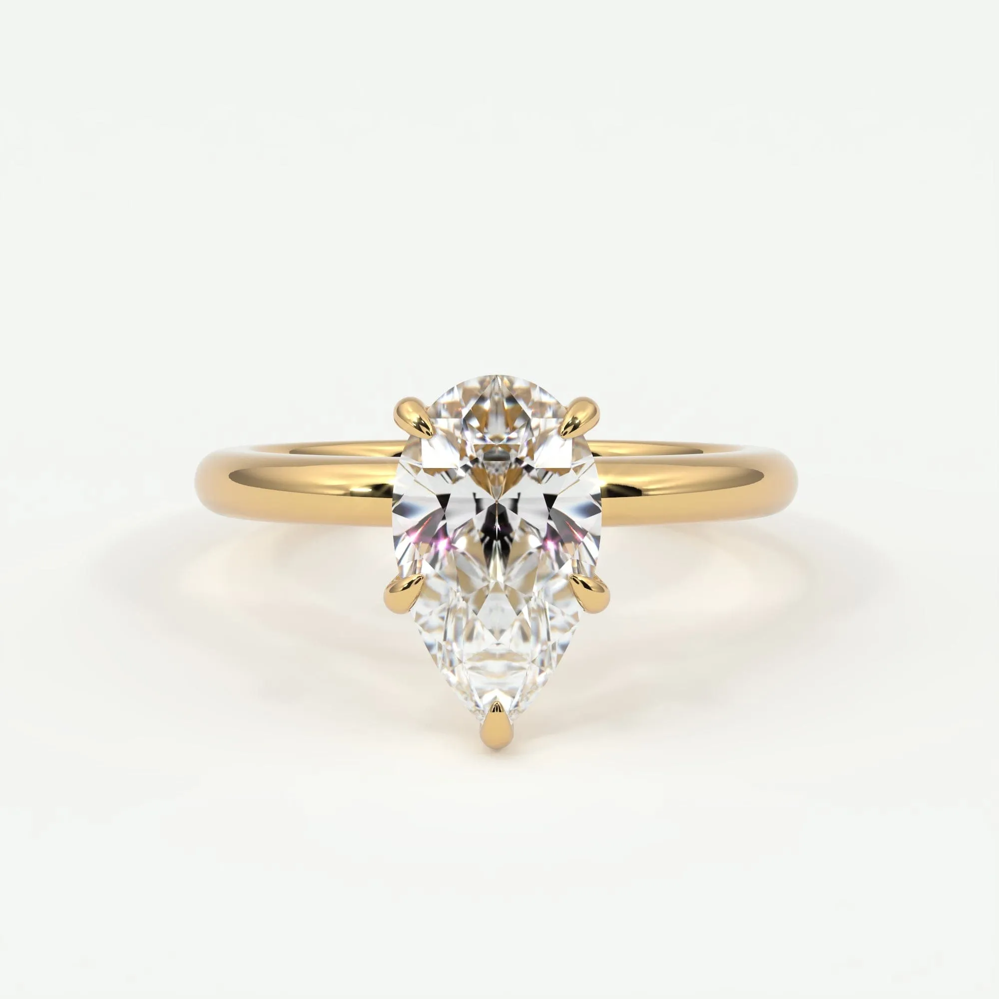 Pear Diamond Engagement Rings, Lab Grown