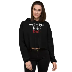 Personalize Custom Text Women's Cropped Hoodie | Bella   Canvas 7502