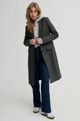 Recycled wool blend coat  / 18 / 06 / granite grey