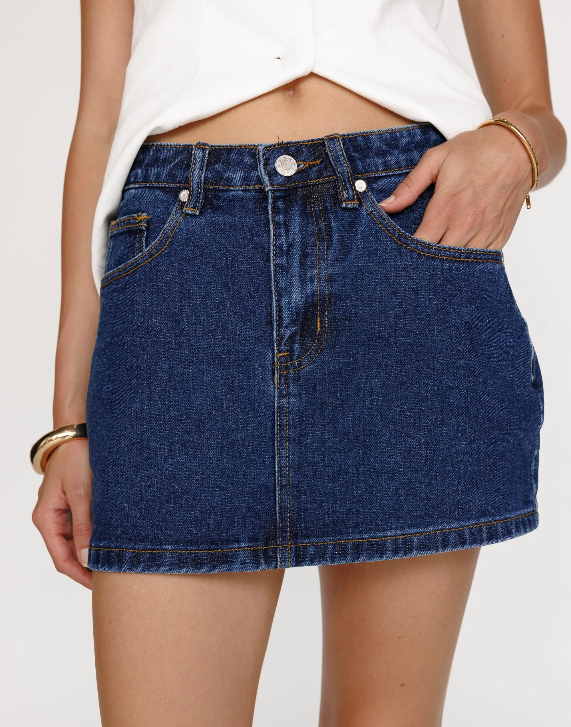 Riri Denim Skirt (Dark Denim)