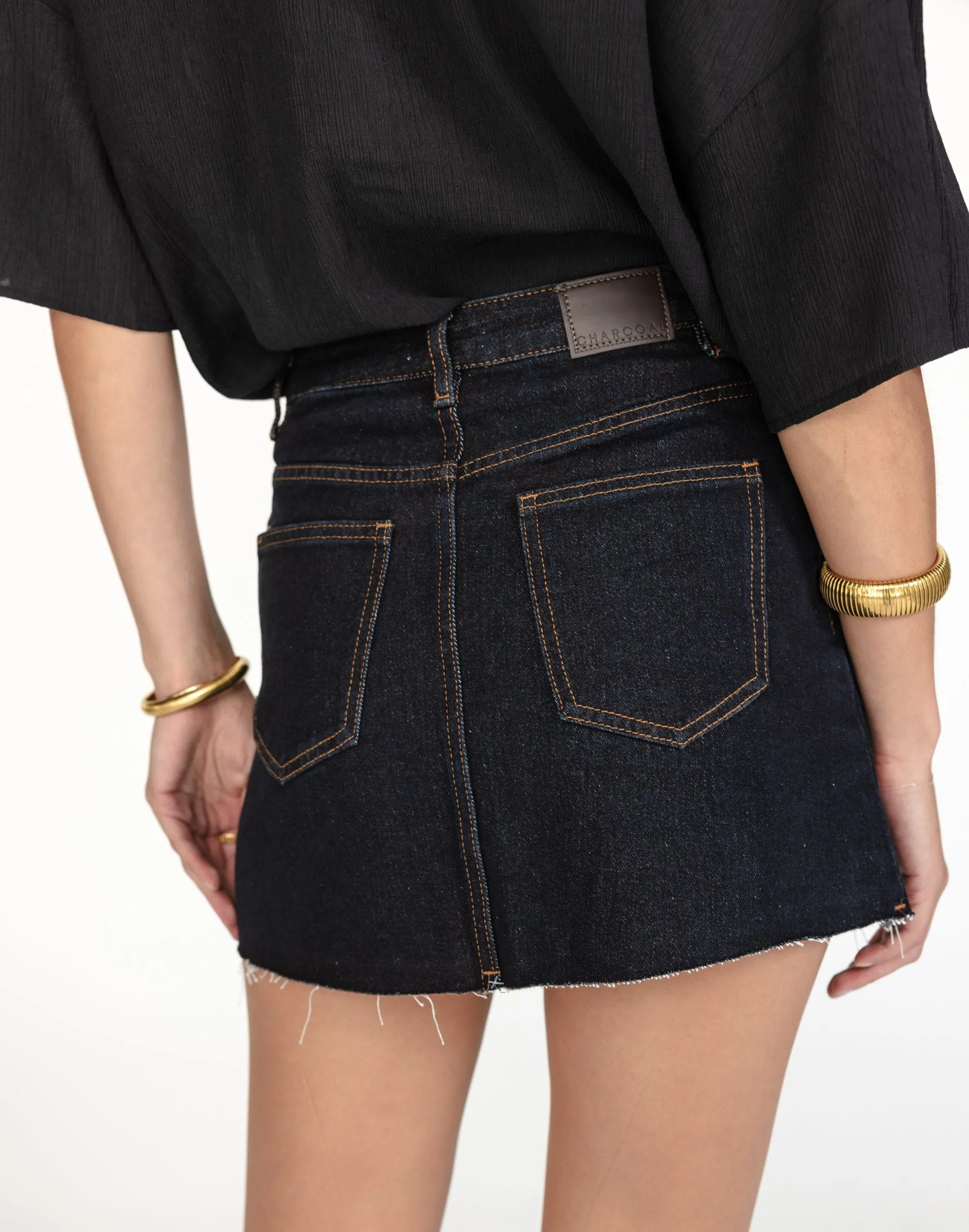 Rowan Denim Mini Skirt (Midnight)