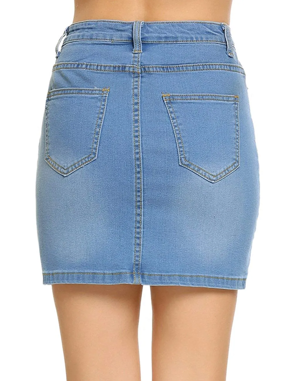 Stretch Denim Mini Skirt